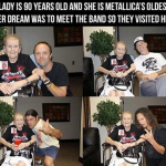 Una mujer de 90 años cumple uno de sus sueños…..conocer a Metallica 